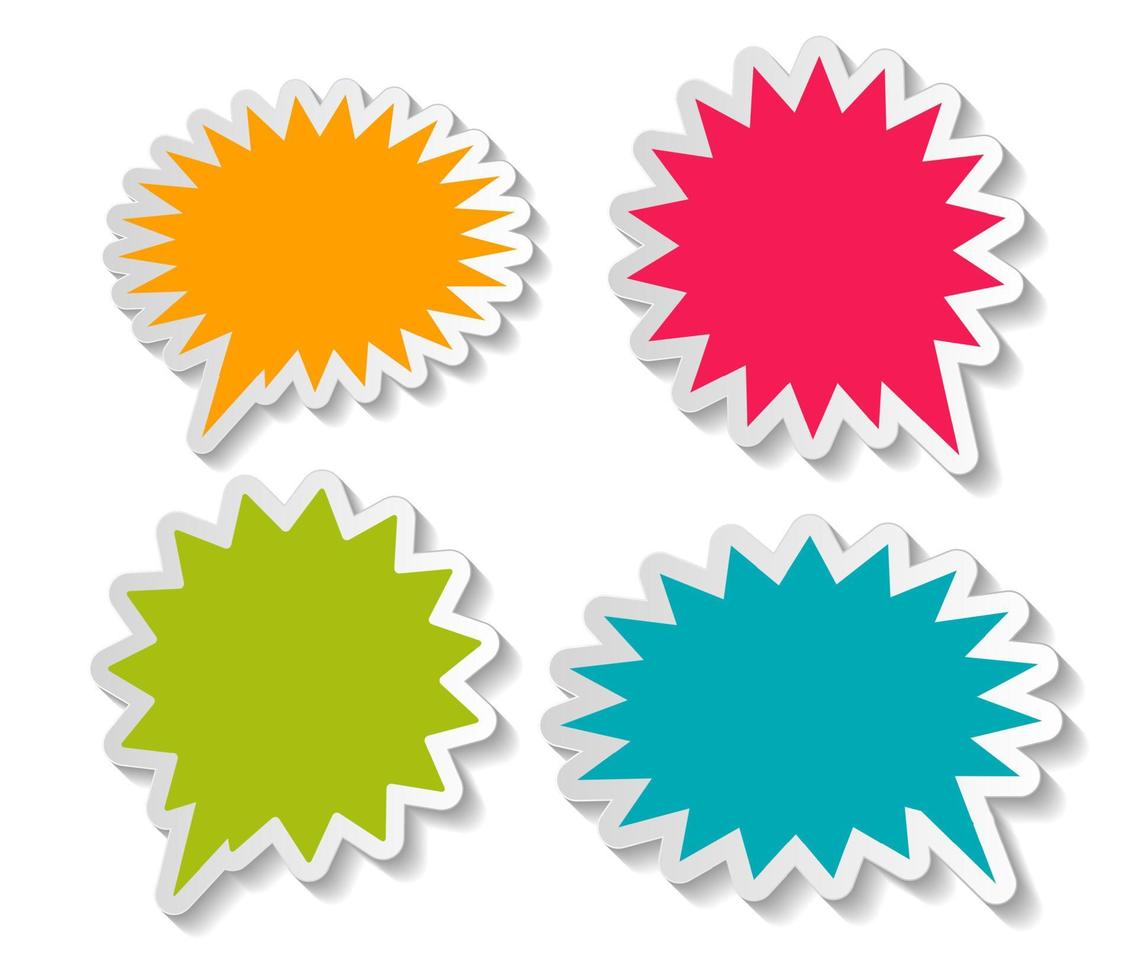 Speech Bubbles Stickers Vector Illustration