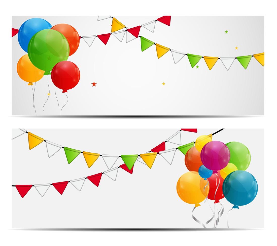 Color Glossy Balloons Background Vector Illustration