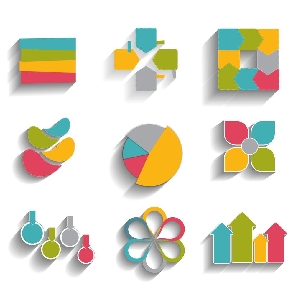 Collection of Infographic Templates for Business Vector Illustration