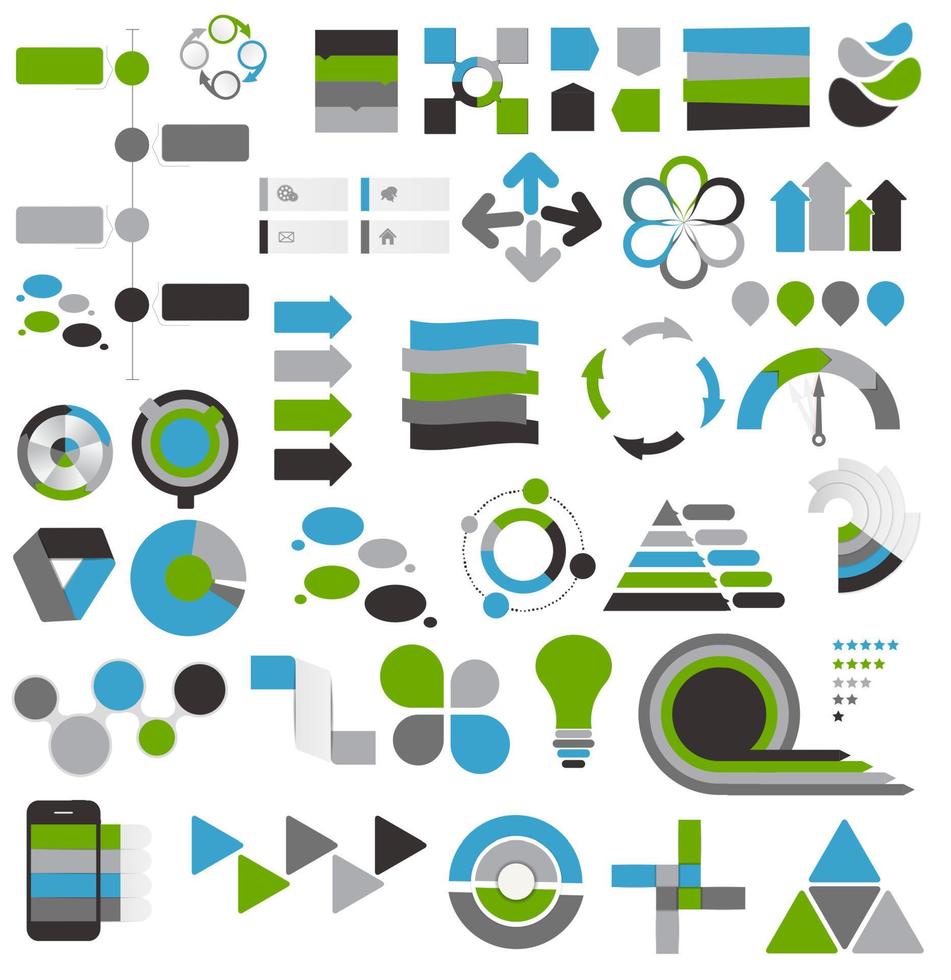 Collection of Infographic Templates for Business Vector Illustration