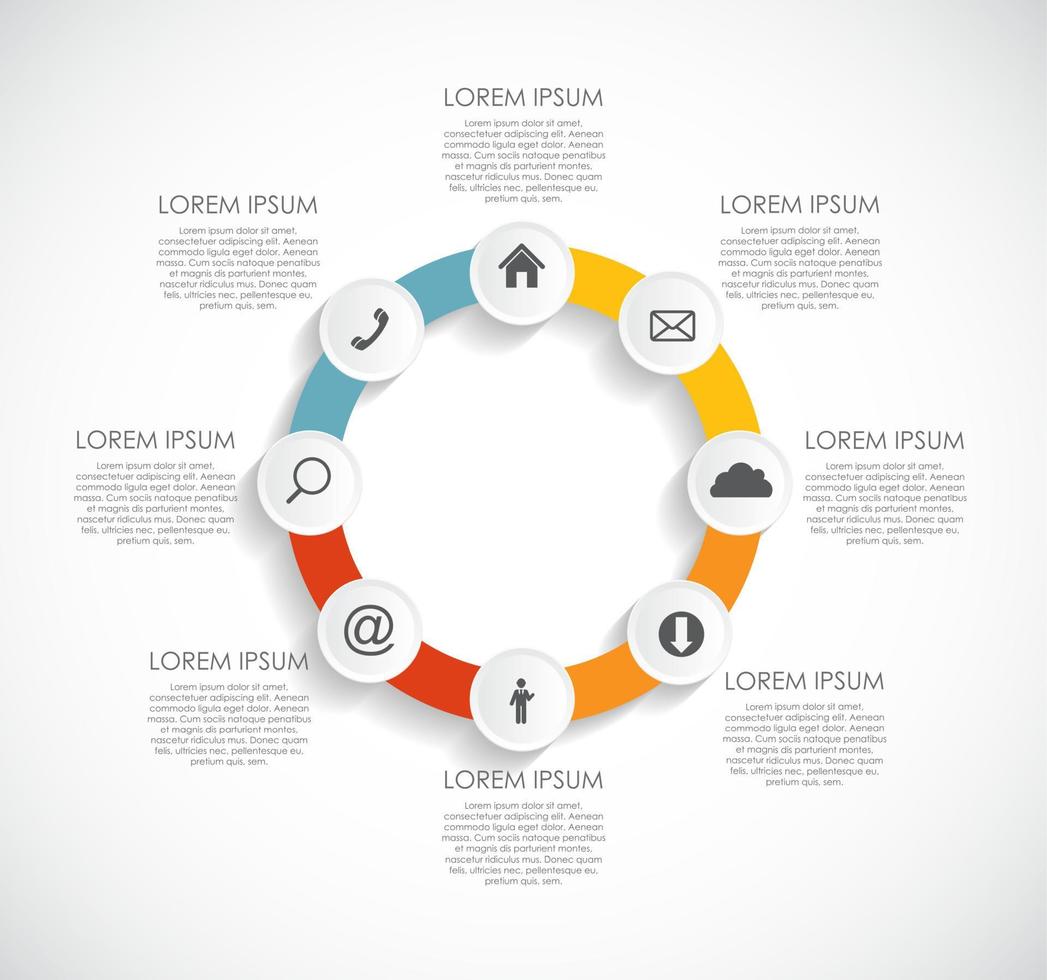 plantillas de infografía para la ilustración de vector de negocio.