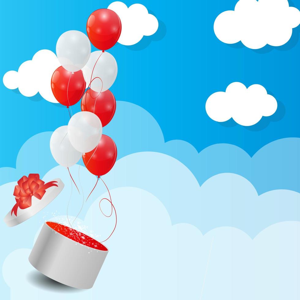 Color Glossy Balloons Background Vector Illustration