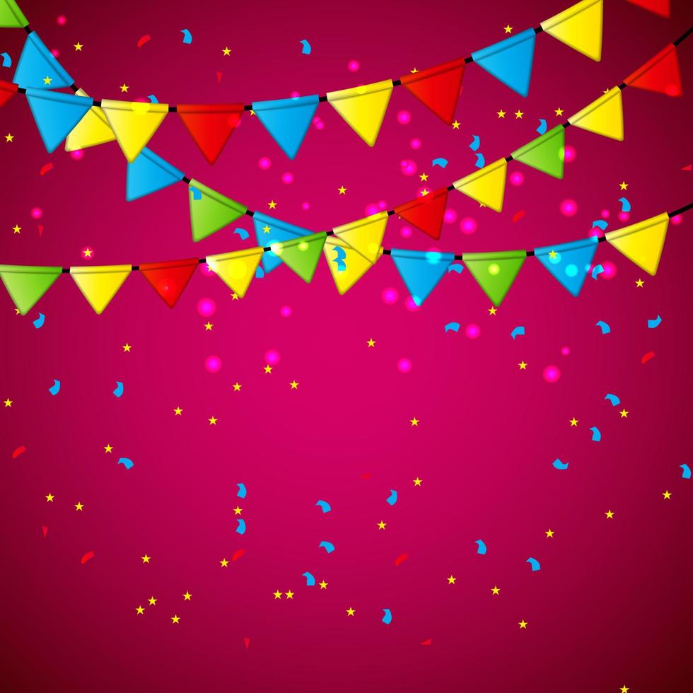 Party Flag Background Vector Illustration.