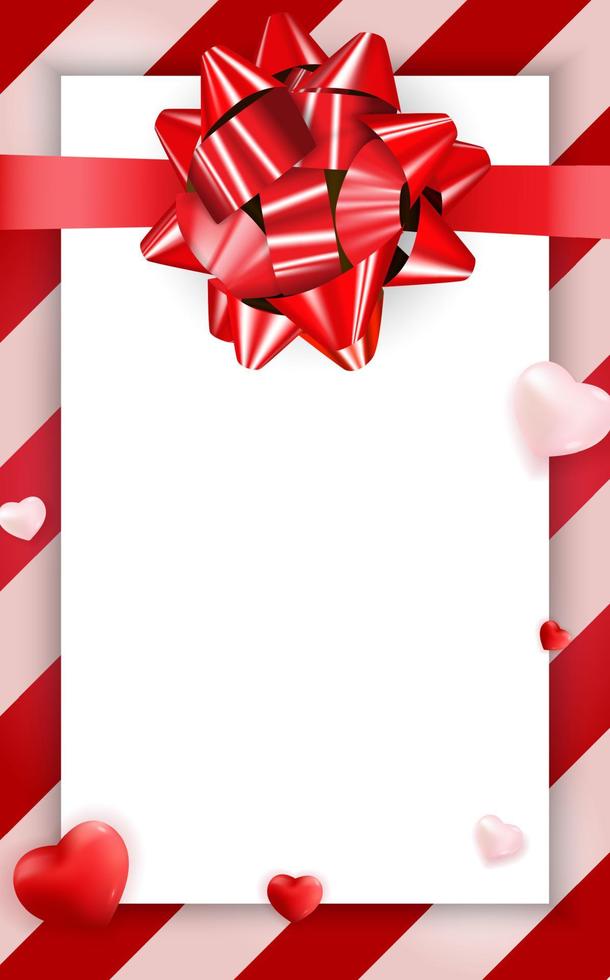 Valentine s Day Greeting Background Design. Template for advertising, web, social media and fashion ads. Horizontal poster, flyer, greeting card, header for website Vector Illustration