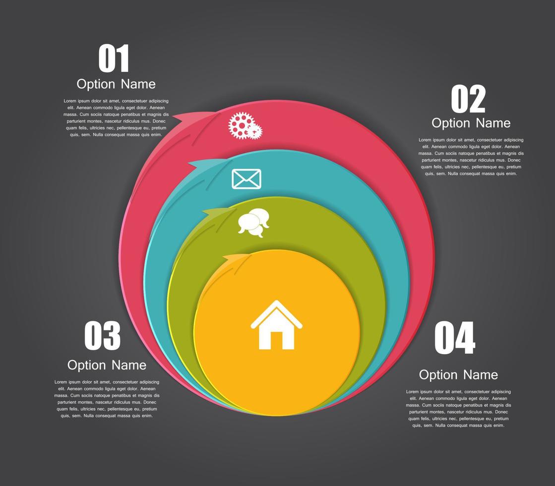 plantillas de infografía para la ilustración de vector de negocio.