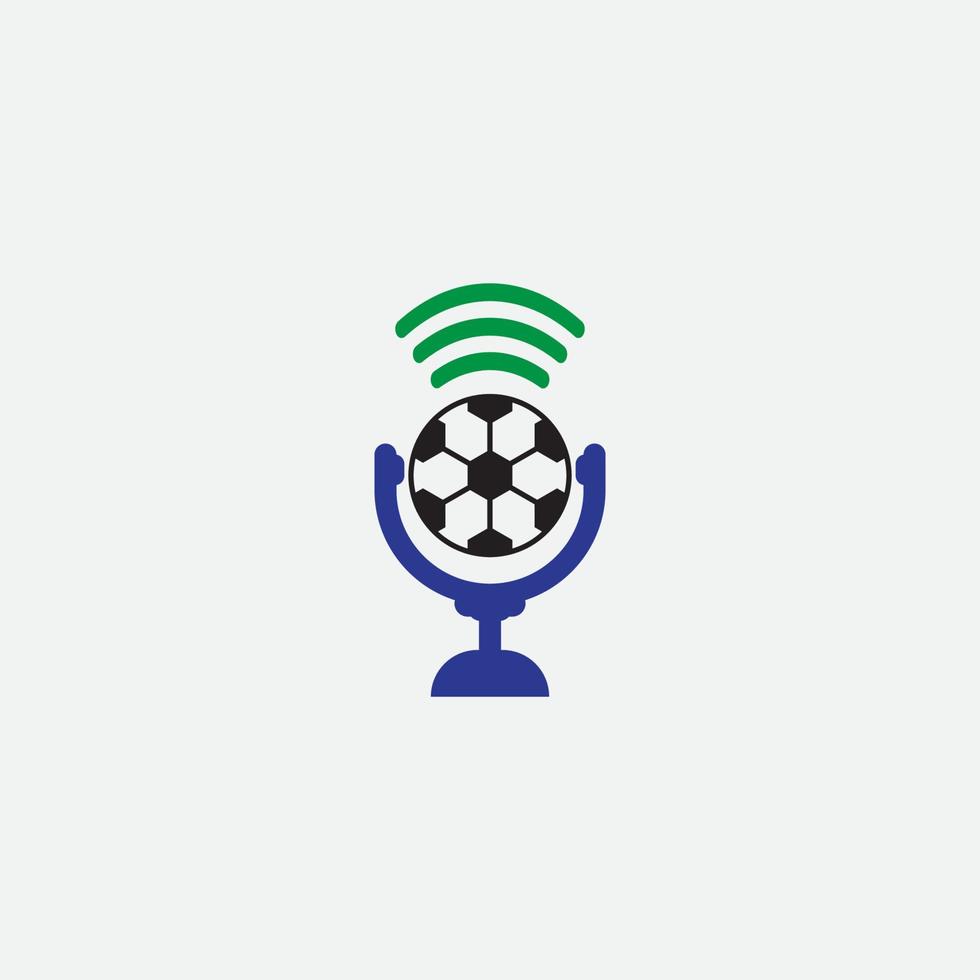Sport football podcast vector