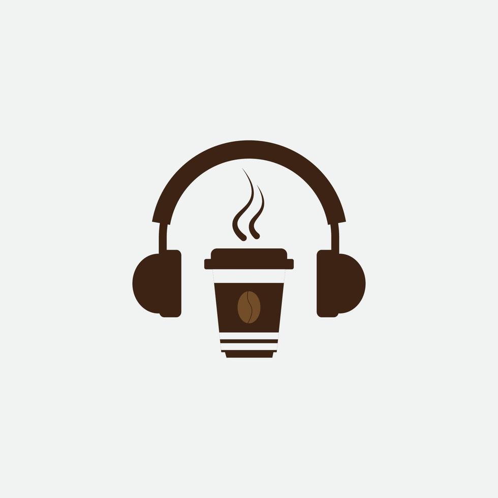 escuchar charla de café vector