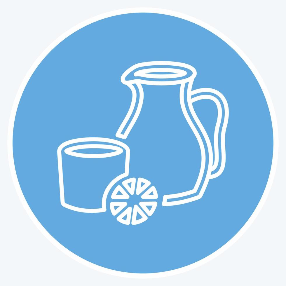 Icon Sangria - Blue Eyes Style - Simple illustration,Editable stroke vector