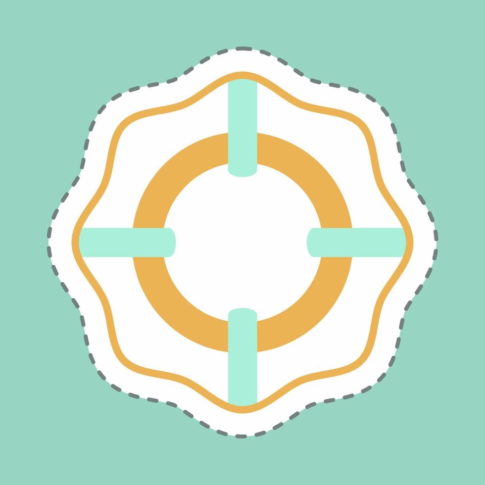 Sticker Life Tube - Line Cut - Simple illustration,Editable stroke vector