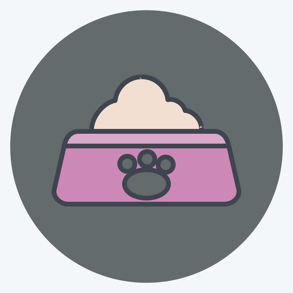 Icon Cat Food - Color Mate Style - Simple illustration,Editable stroke vector