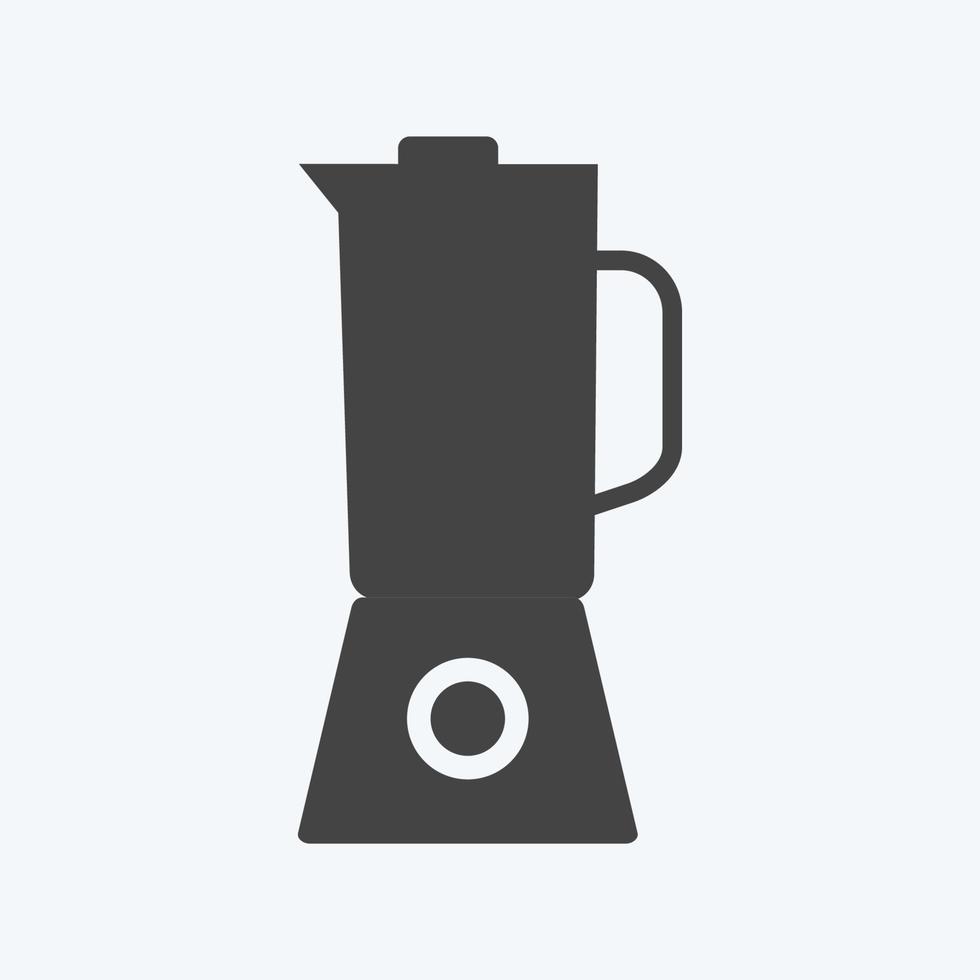 licuadora de iconos - estilo de glifo 1 - ilustración simple, trazo editable vector