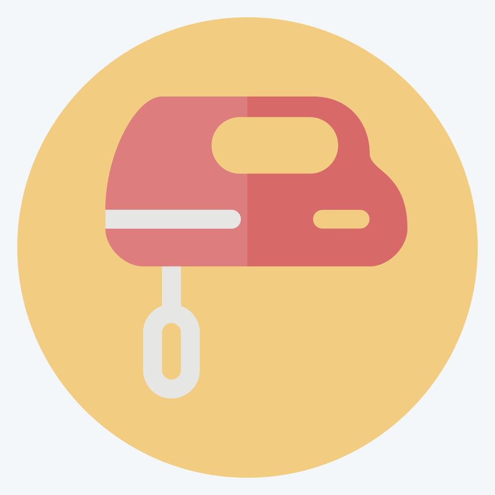 Icon Hand Mixer 1 - Flat Style - Simple illustration,Editable stroke vector