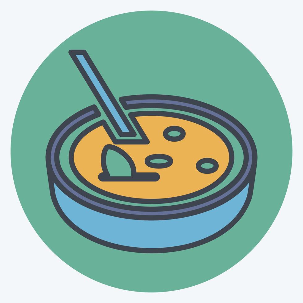 Icon Crema Catalana - Color Mate Style - Simple illustration,Editable stroke vector