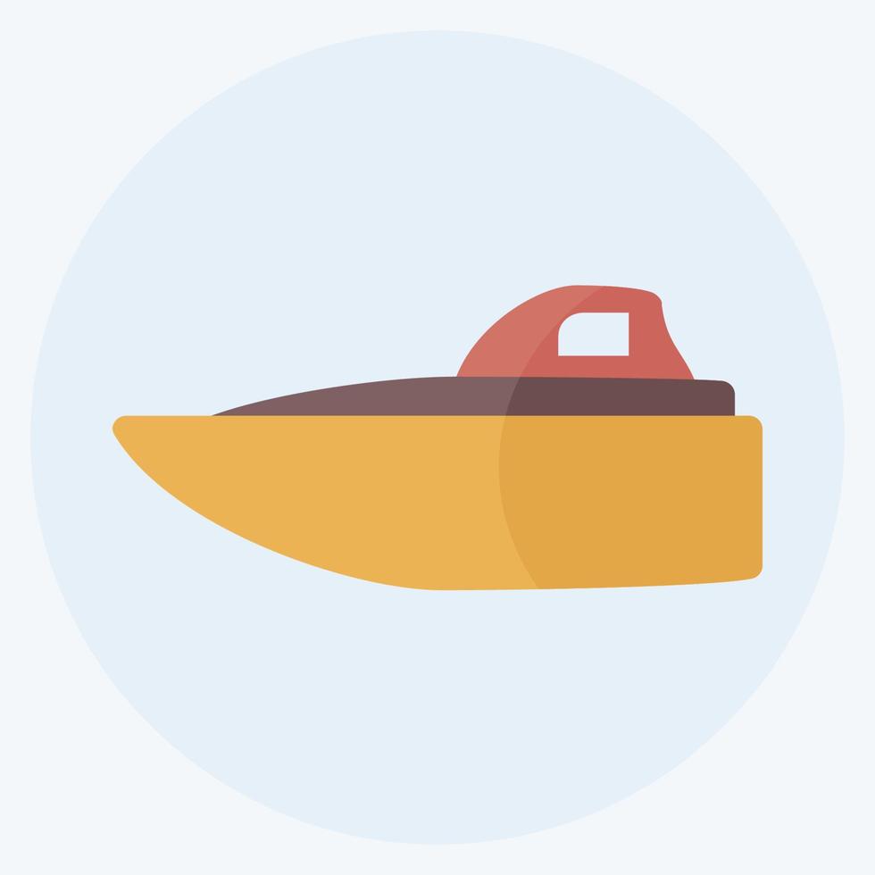 Icon Speed Boat - Flat Style - Simple illustration,Editable stroke vector