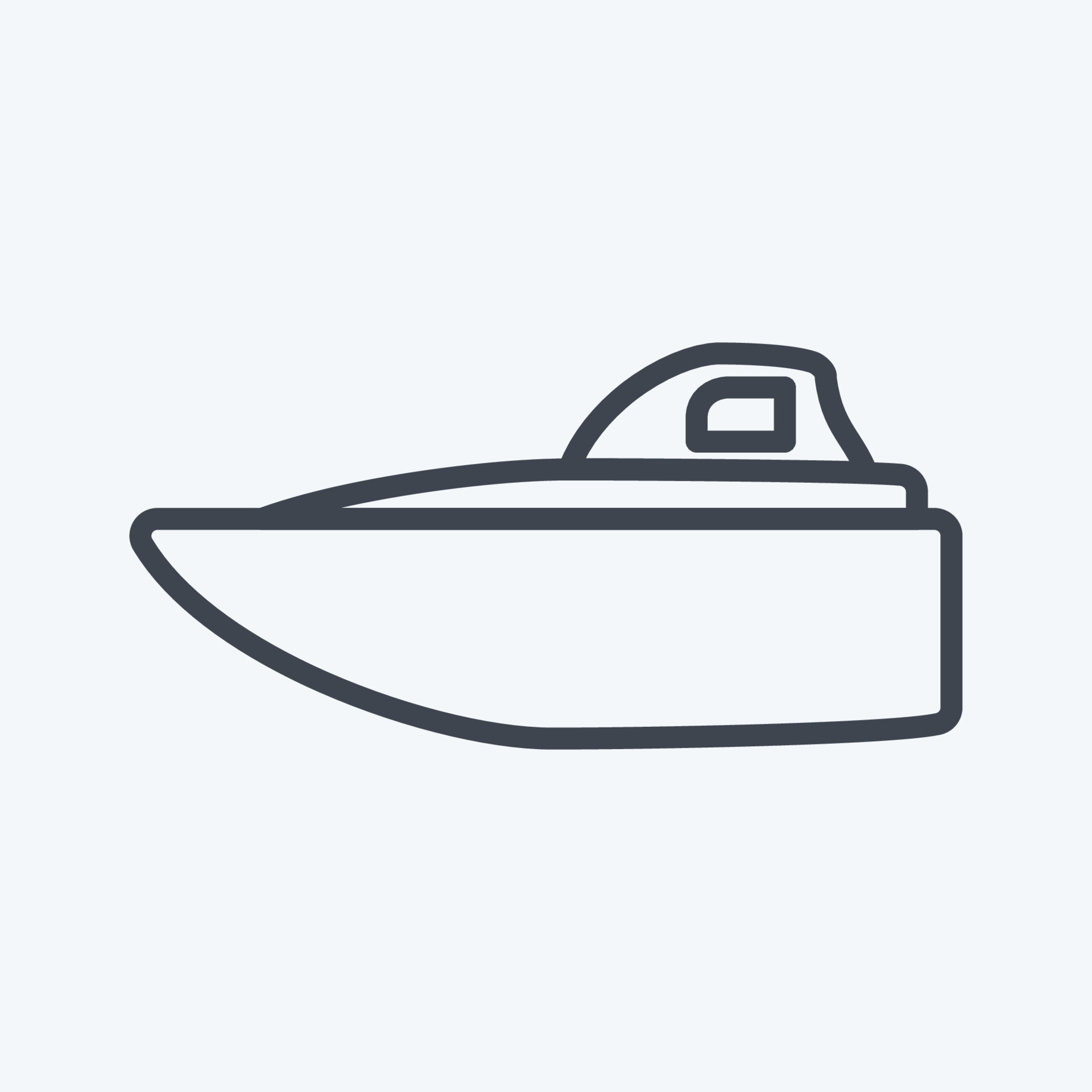 Speed boat line icon Royalty Free Vector Image
