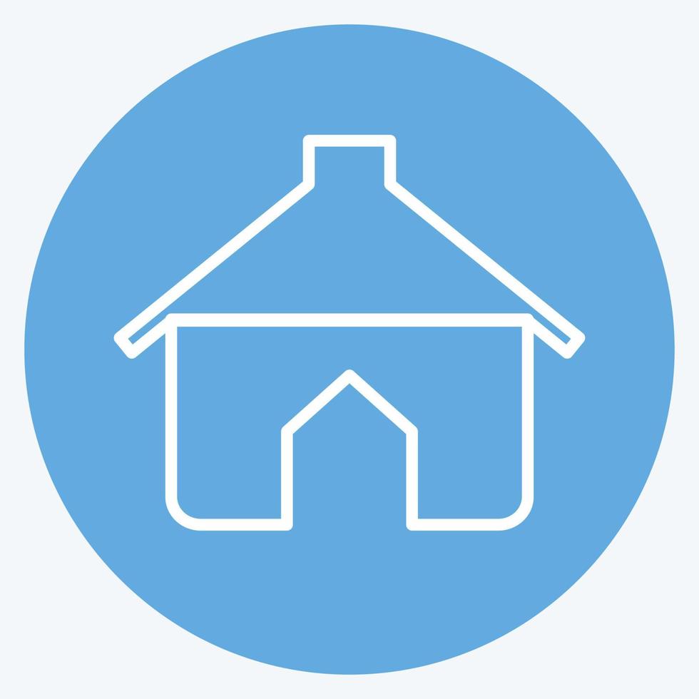 Icon Pet House - Blue Eyes Style - Simple illustration,Editable stroke vector