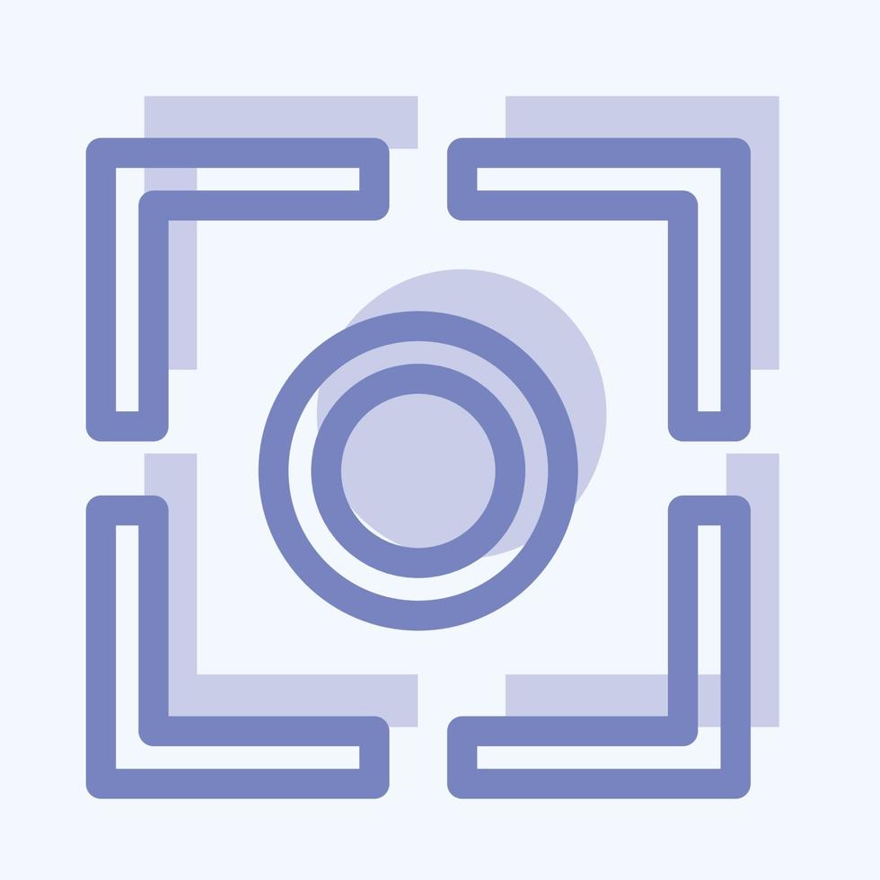 Icon Center Focus 1 - Two Tone Style - Simple illustration,Editable stroke vector