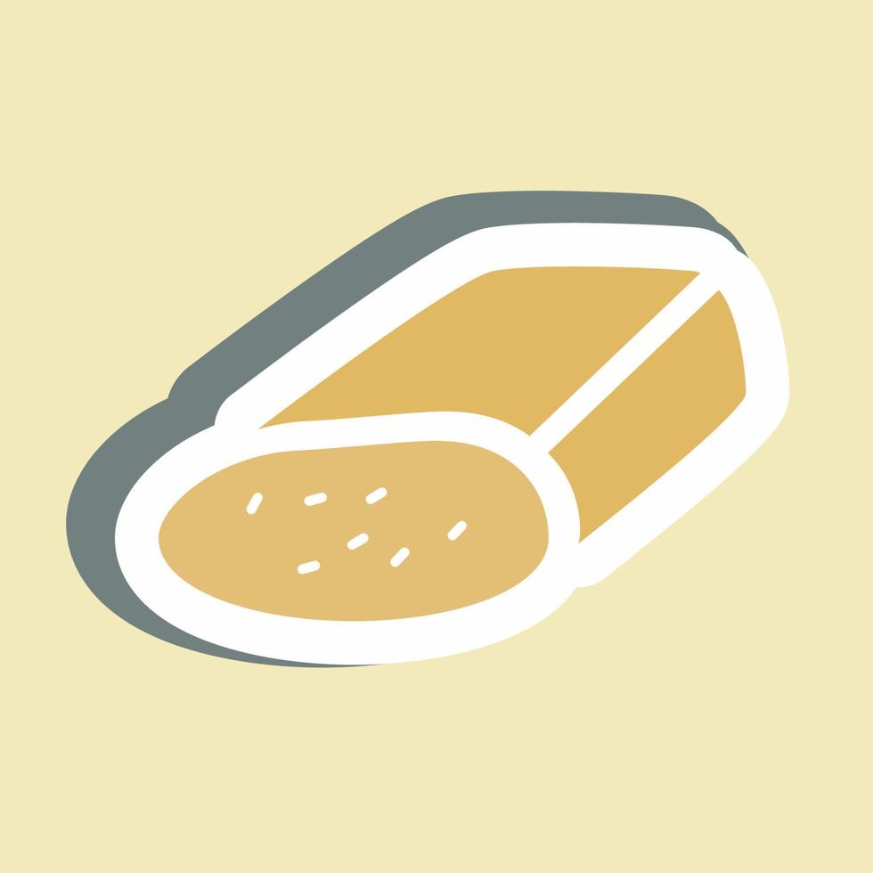Sticker Hand Cheese - Simple illustration,Editable stroke vector