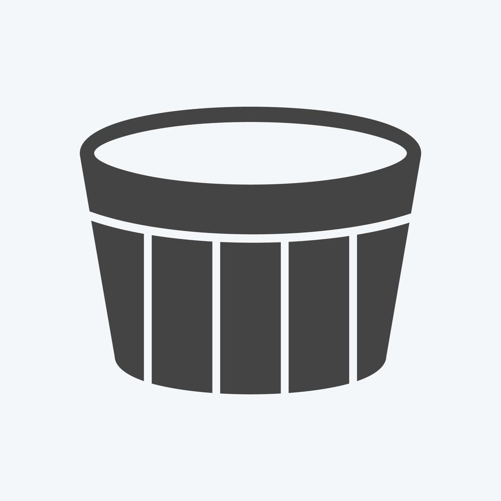 Icon Creme Brulee - Glyph Style - Simple illustration,Editable stroke vector