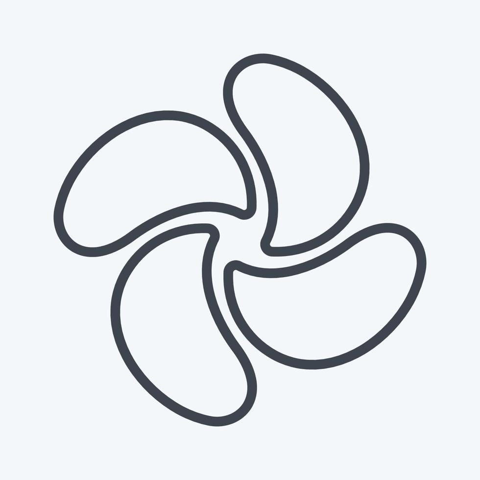 Icon Propeller - Line Style - Simple illustration,Editable stroke vector