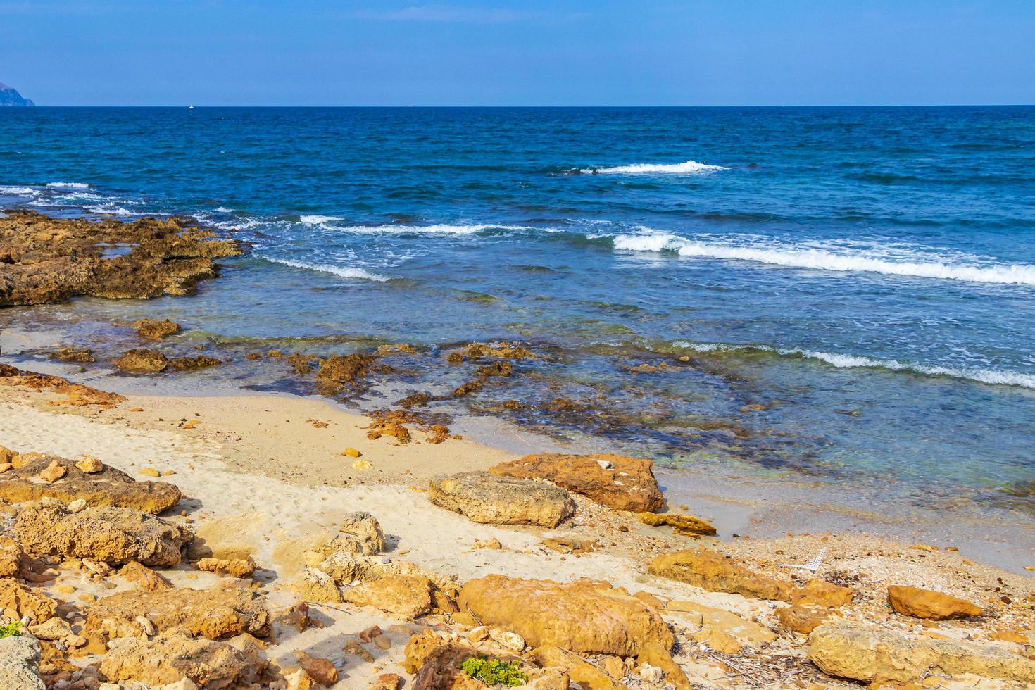 Beautiful coast and beach landscape panorama Can Picafort Mallorca Spain. photo