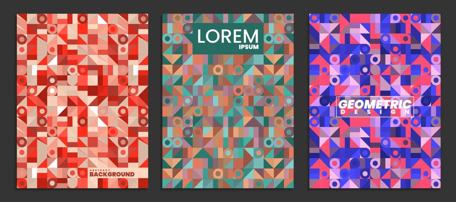 Abstract Geometric pattern background for poster cover design vector