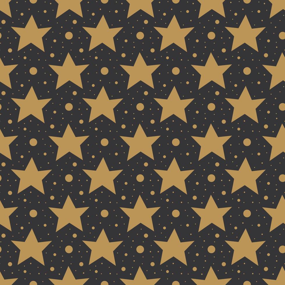 Golden stars space cosmos vector element New year Christmas Happy Birthday holiday packaging wrapping paper design seamless pattern texture editable background colour