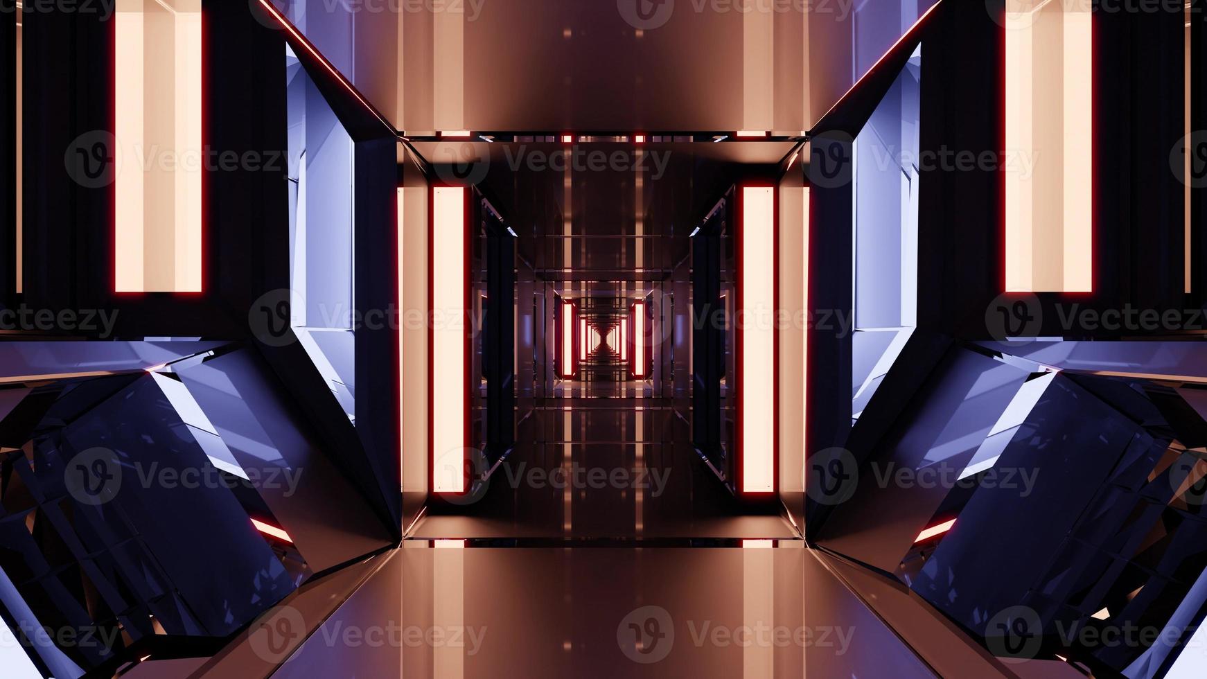 3D illustration of abstract geometric pattern with futuristic design in 4K UHD photo