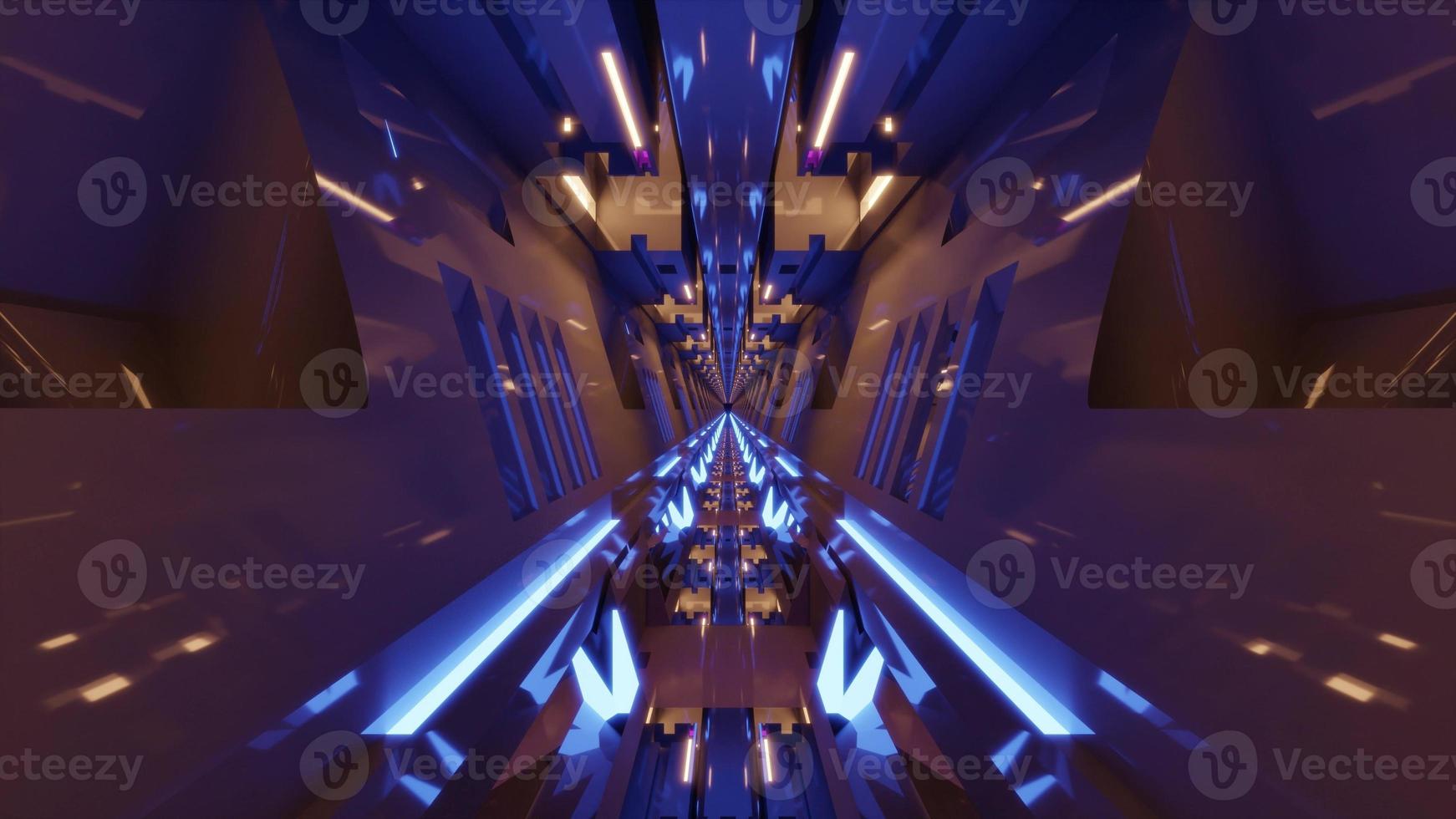 3D illustration of abstract 4K UHD geometric pattern with creative illumination photo