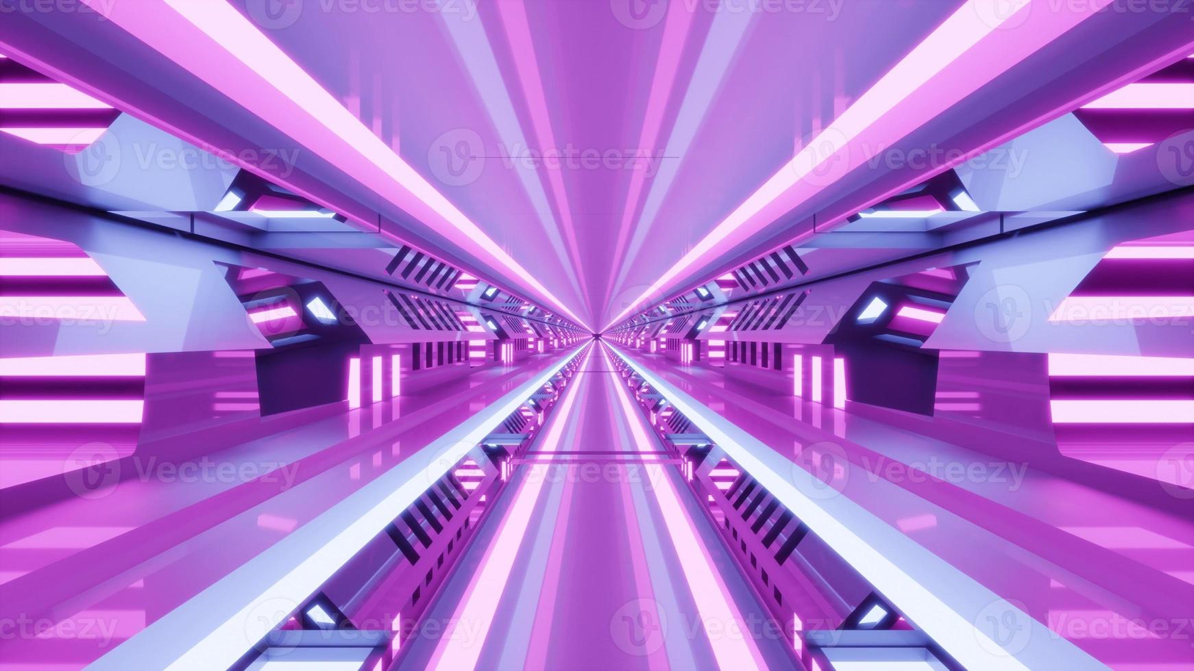 Modern 3D illustration of 4K UHD of space tunnel photo