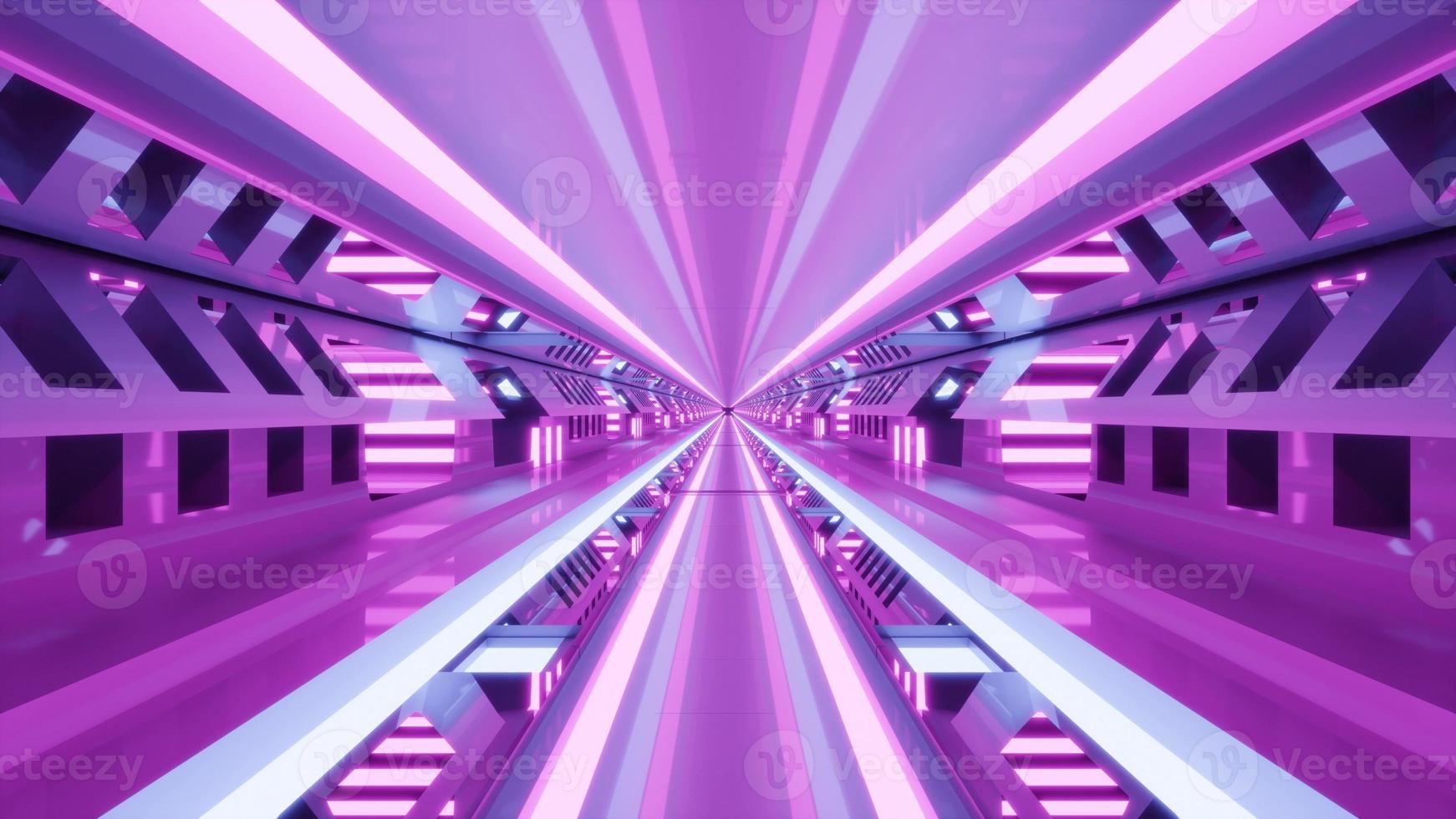 3D illustration of 4K UHD space tunnel photo