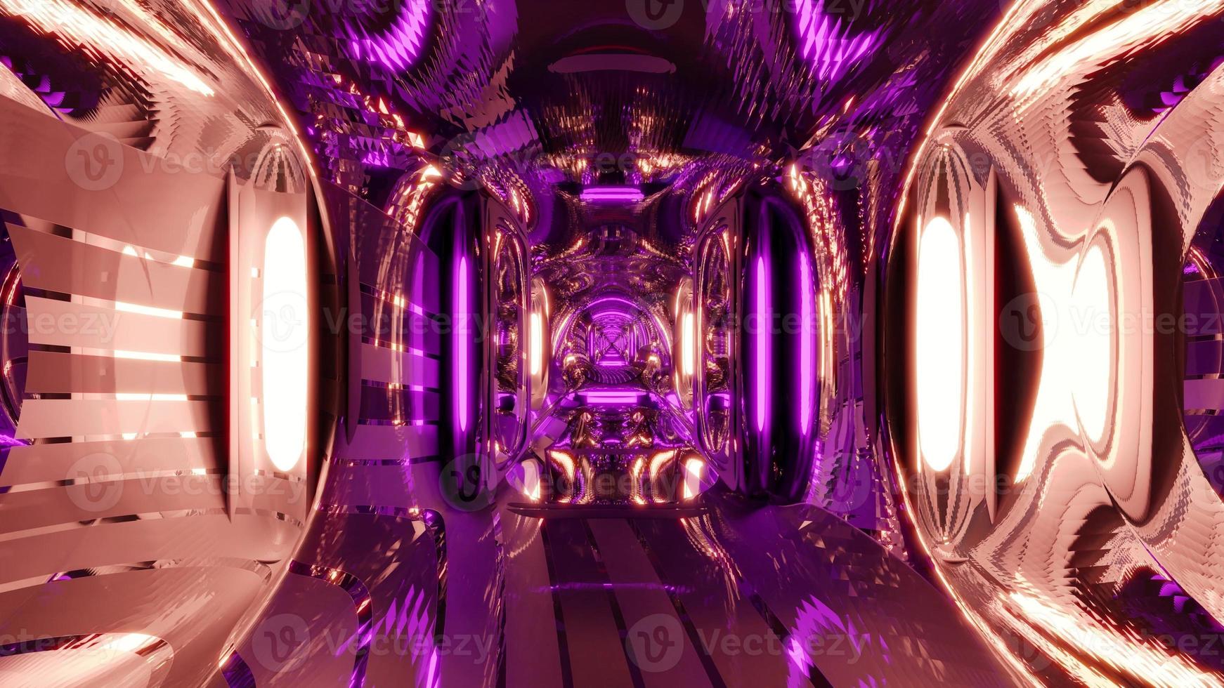3D illustration 4K UHD futuristic tunnel photo