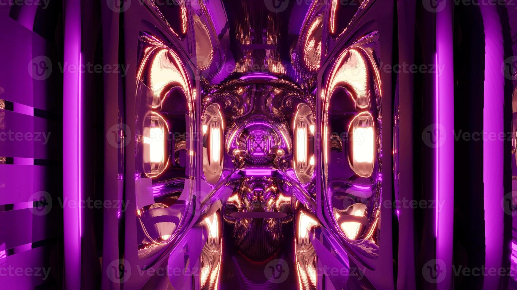 3D illustration of 4K UHD futuristic tunnel photo