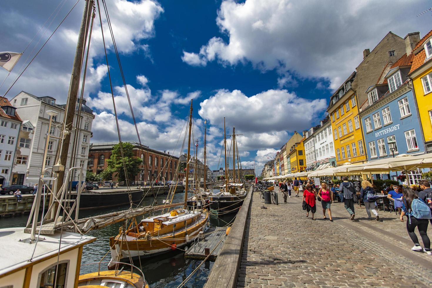 COPENHAGEN, DENMARK 2018 - Nyhavn, 17th century waterfront photo