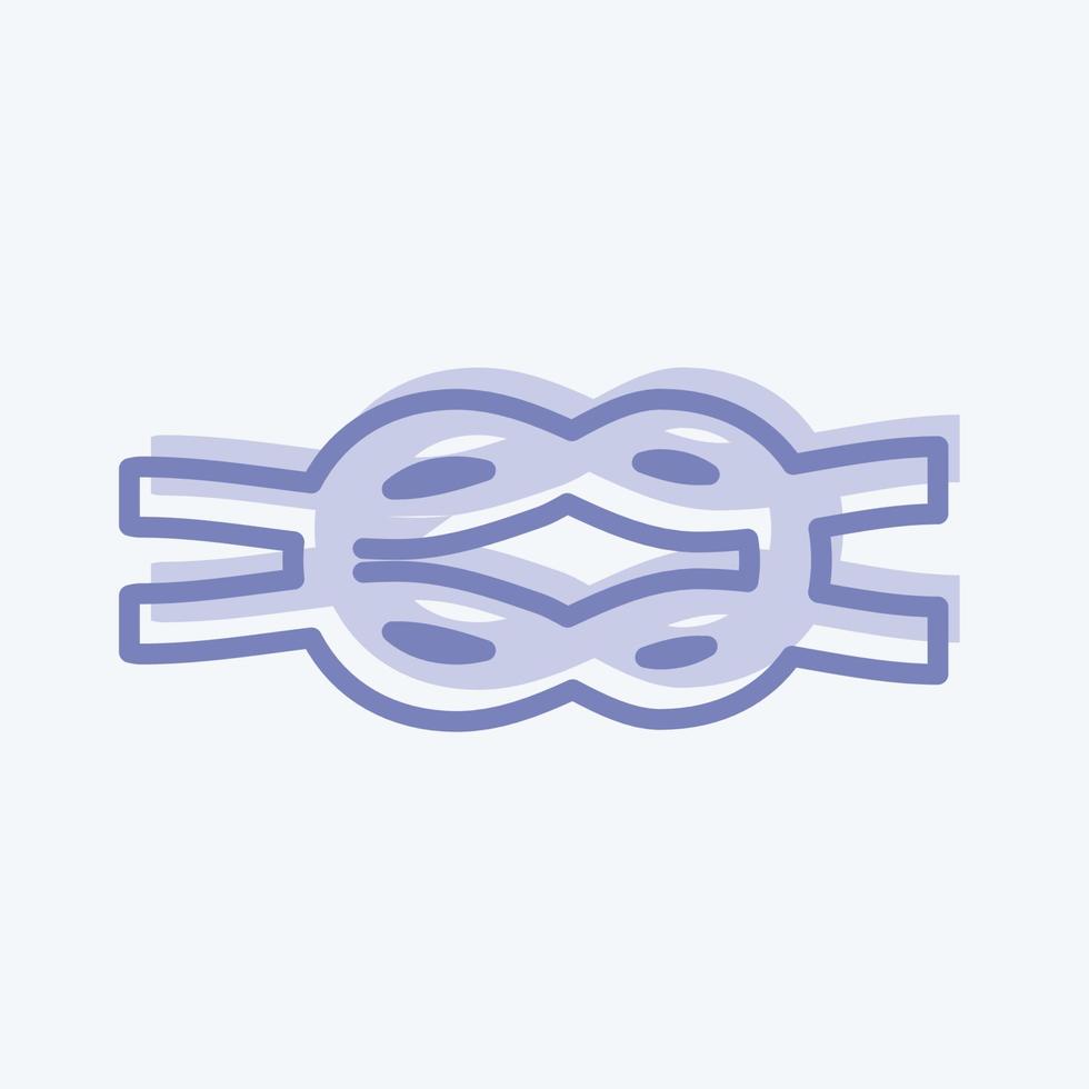 Icon Rope - Two Tone Style - Simple illustration,Editable stroke vector