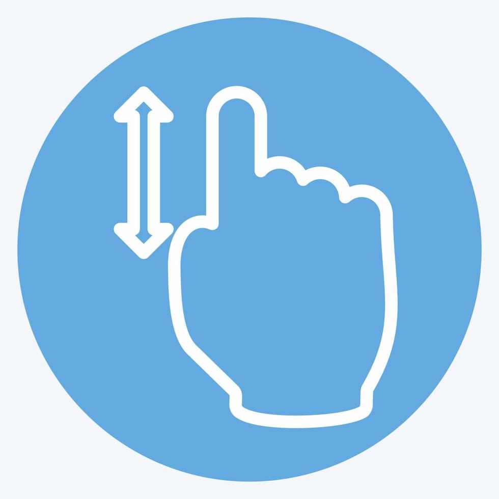 Icon Vertical Scroll 1 - Blue Eyes Style - Simple illustration,Editable stroke vector