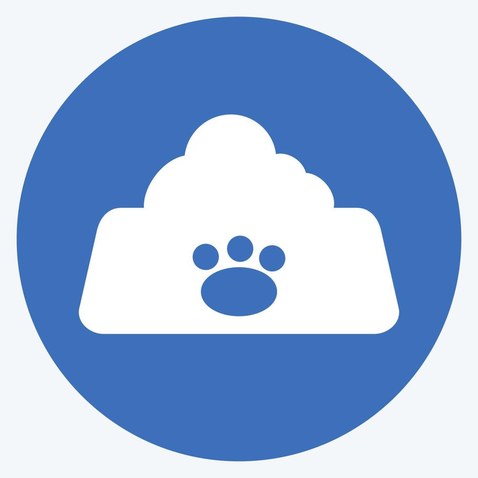 Icon Cat Food - Long Shadow Style - Simple illustration,Editable stroke vector