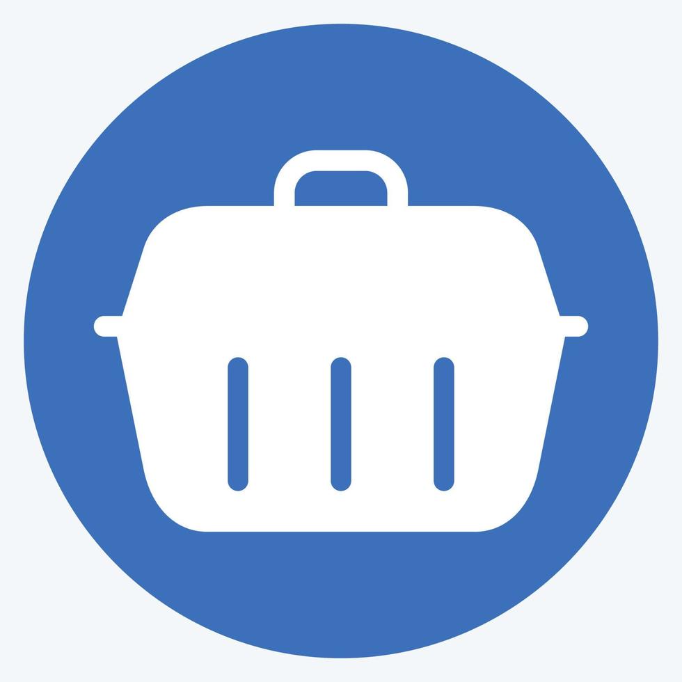 Icon Transport Box - Long Shadow Style - Simple illustration,Editable stroke vector