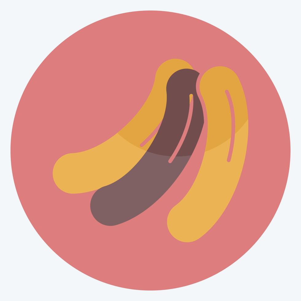 Icon Sausages - Flat Style - Simple illustration,Editable stroke vector