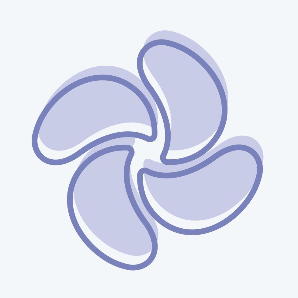 Icon Propeller - Two Tone Style - Simple illustration,Editable stroke vector