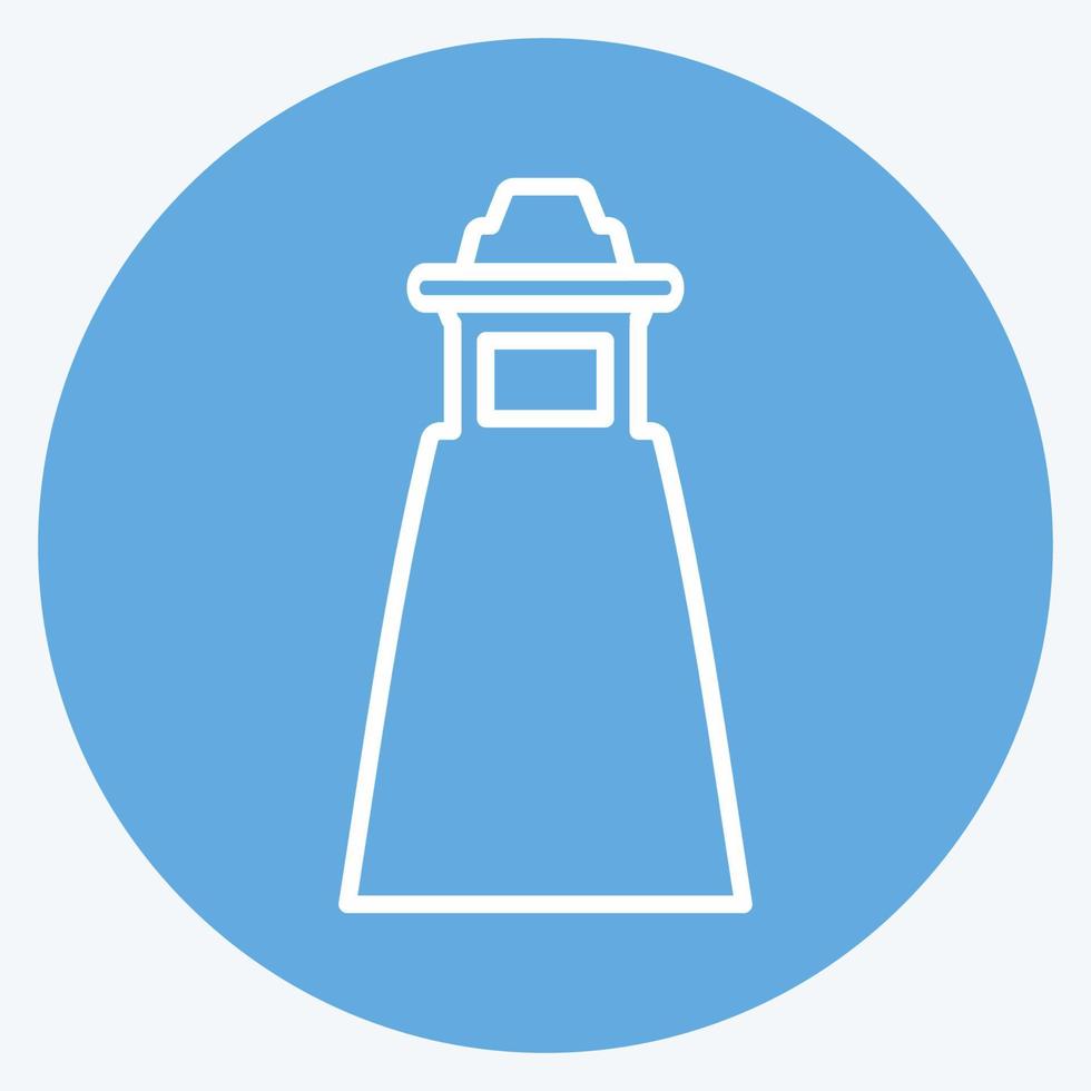 icono de faro ii - estilo de ojos azules - ilustración simple, trazo editable vector