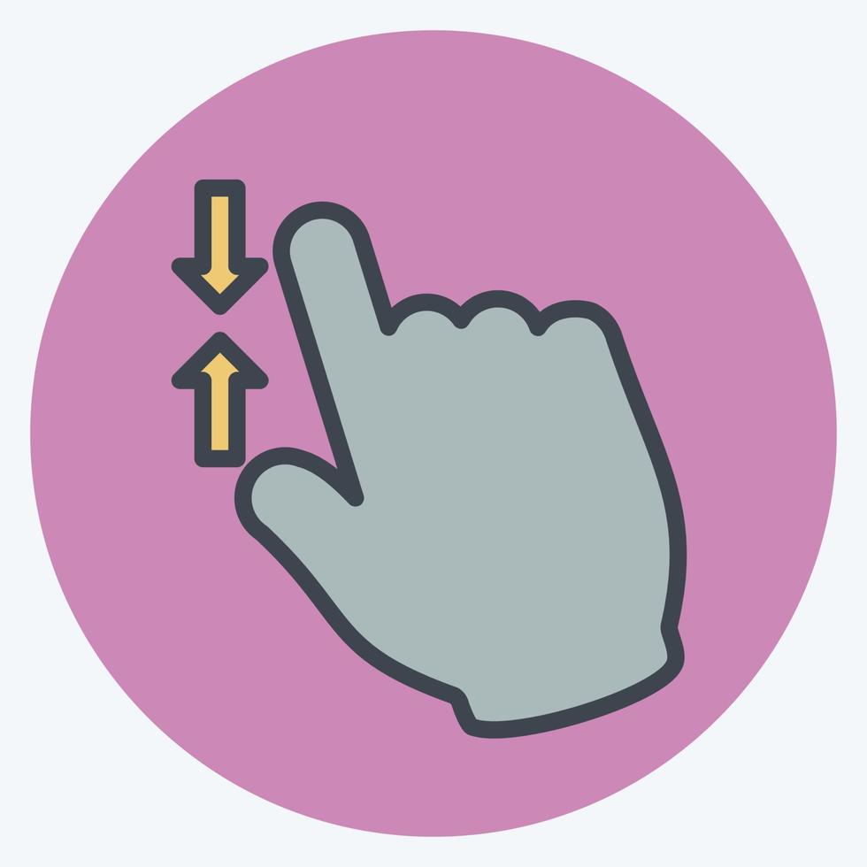 Icon Zoom Out - Color Mate Style - Simple illustration,Editable stroke vector