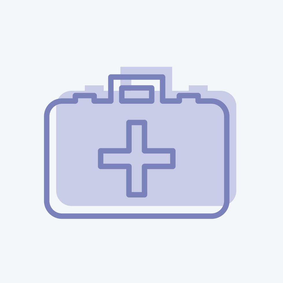 Icon Medicine Box - Two Tone Style - Simple illustration,Editable stroke vector