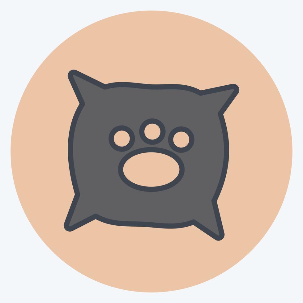 Icon Dog Cushion - Color Mate Style - Simple illustration,Editable stroke vector