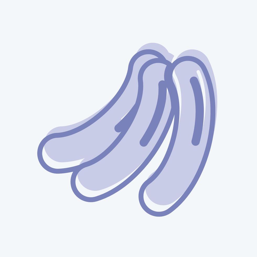 Icon Sausages - Two Tone Style - Simple illustration,Editable stroke vector