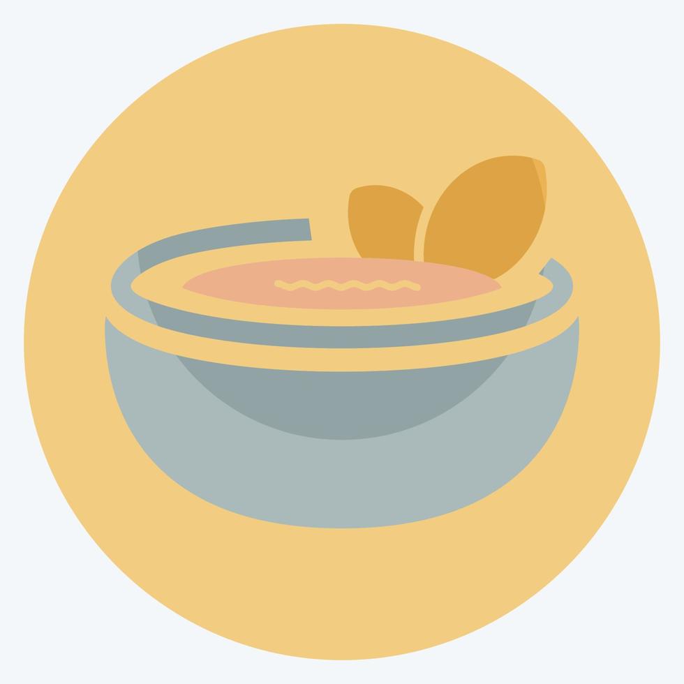 Icon Gazpacho - Flat Style - Simple illustration,Editable stroke vector