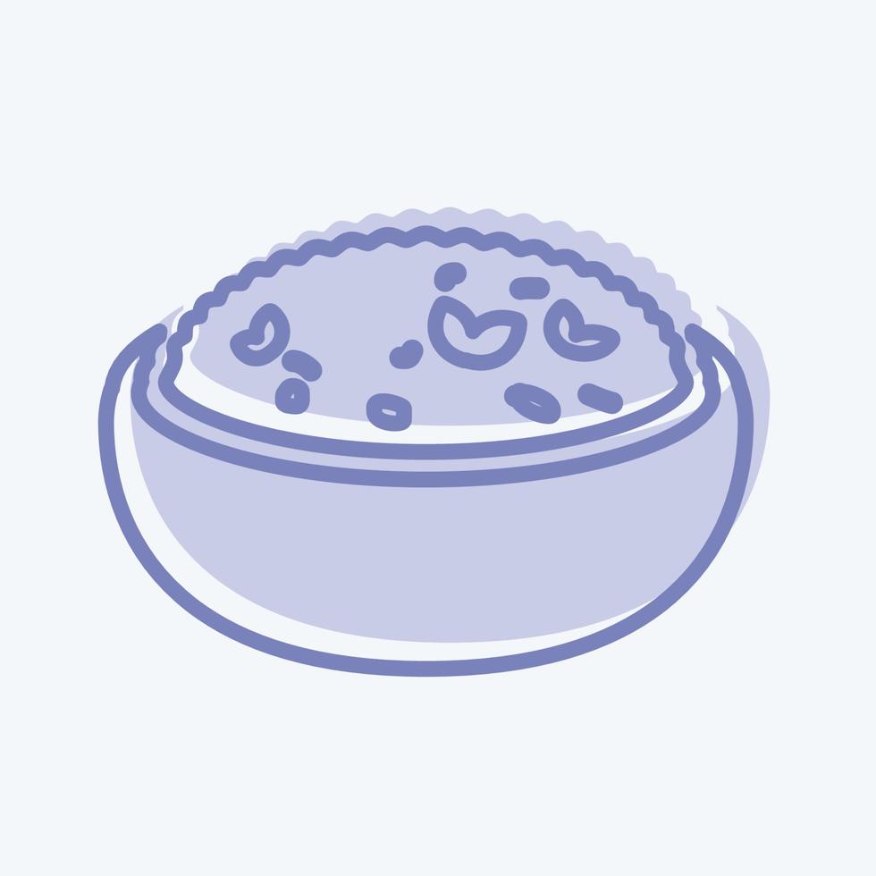 icono risotto - estilo de dos tonos - ilustración simple, trazo editable vector