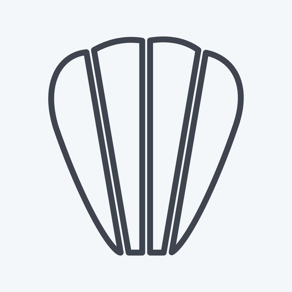 Icon Madeleines - Line Style - Simple illustration,Editable stroke vector