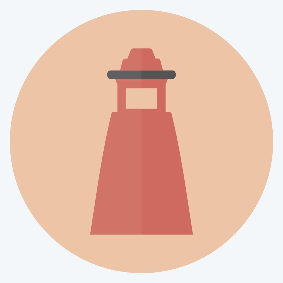 Icon Lighthouse II - Flat Style - Simple illustration,Editable stroke vector