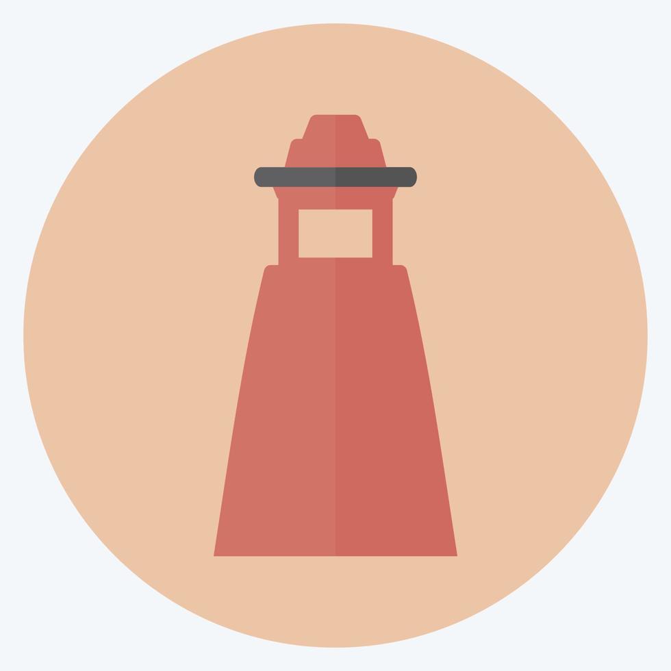 icono de faro ii - estilo plano - ilustración simple, trazo editable vector